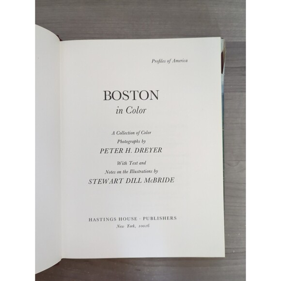 Boston in Color Profiles of America Stewart Dill McBride 1977 HC First edition - Picture 3 of 7